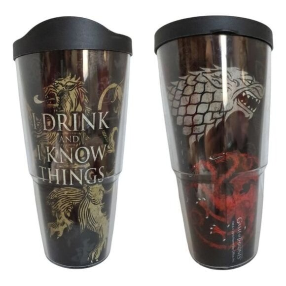 Tervis Game of Thrones Tumbler Black Gold I Drink and I Know Things 24 Oz 2016 - Picture 14 of 14